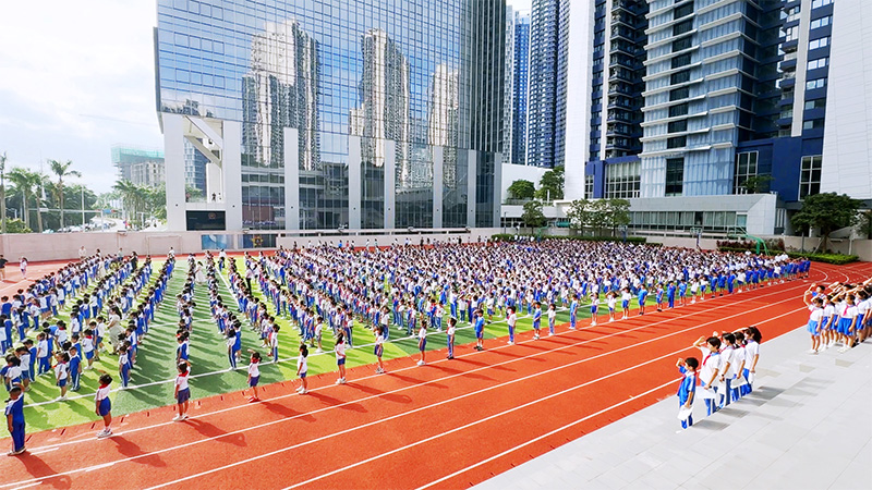 在濱海小學(xué)安裝部署了數(shù)臺(tái)安靜操場系統(tǒng)