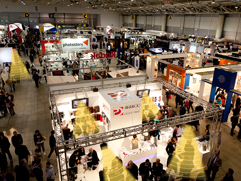 展會定向音響,聲場分區(qū)示意圖