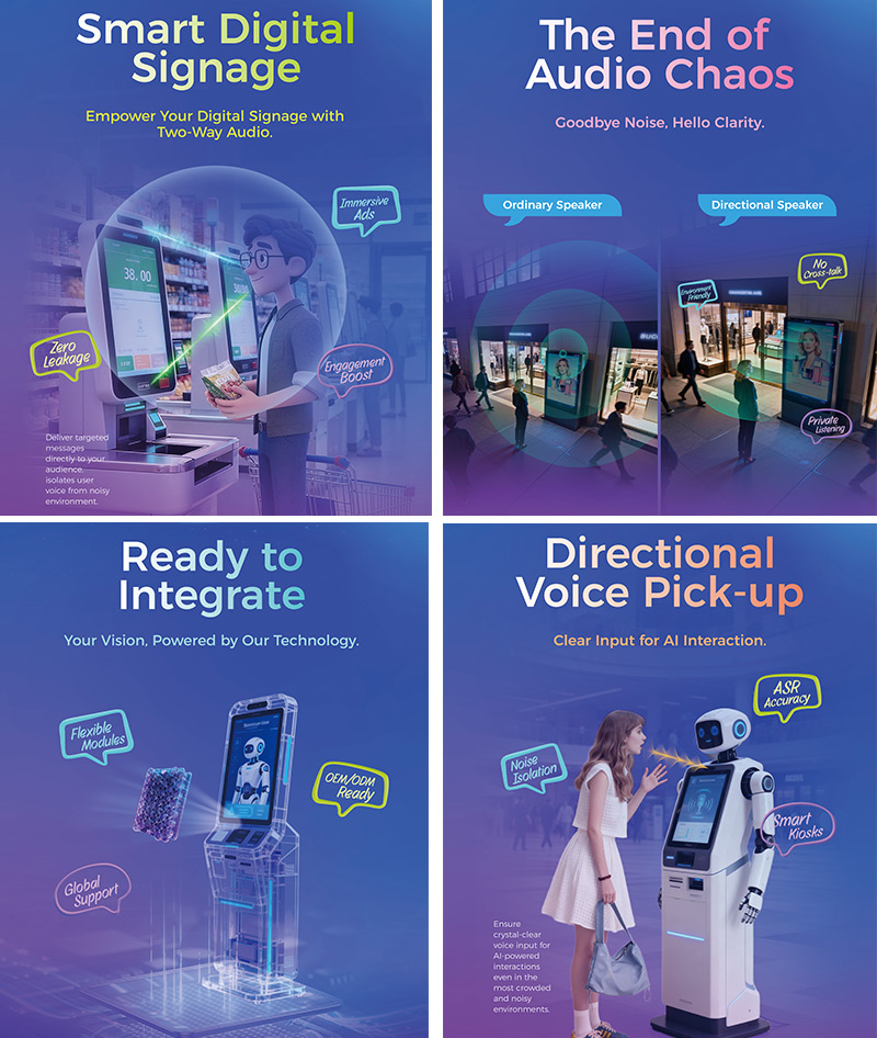 清聽聲學重磅展示“定向發(fā)聲+定向拾音”雙模組協(xié)同方案