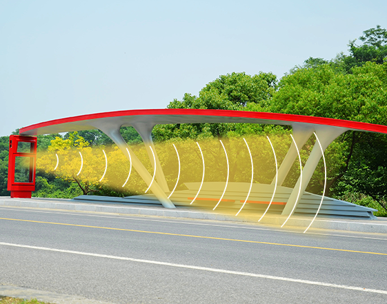 公交站臺定向揚聲器提供清晰車輛到站信息，避免聲音擴散，維護環境寧靜。